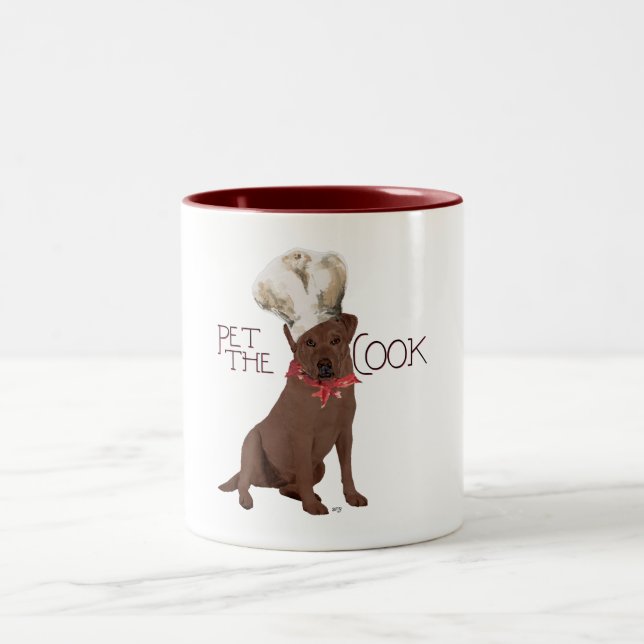 Tasse 2 Couleurs Chocolat Labrador Retriever (Centre)