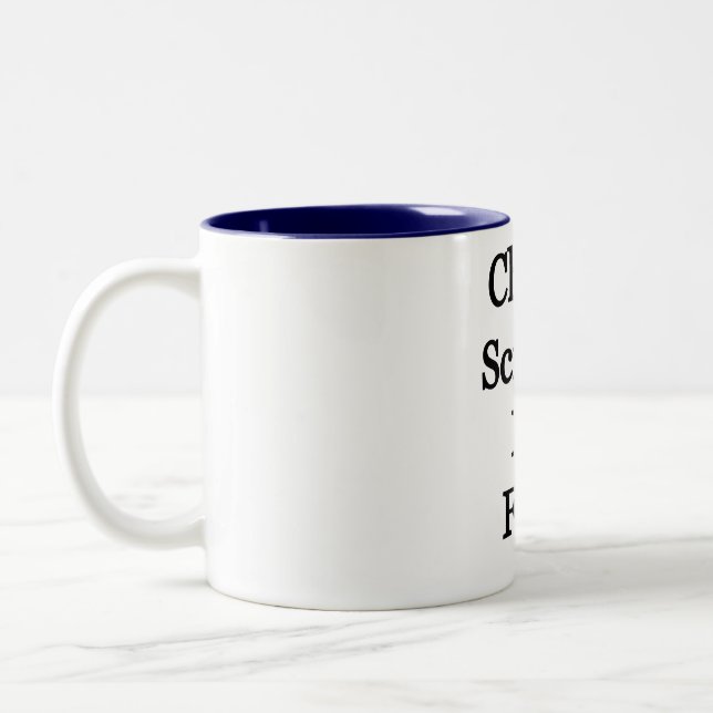 Tasse 2 Couleurs Choisir la science, pas la foi (Gauche)