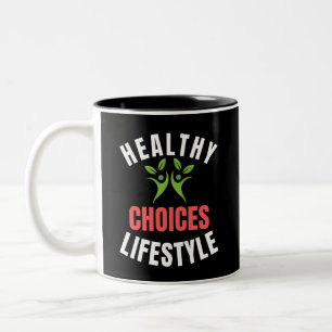 Tasse 2 Couleurs Choix d'un mode de vie sain