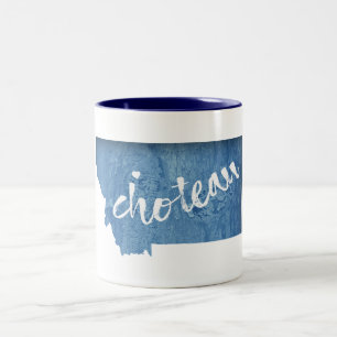 Tasse 2 Couleurs Choteau Montana Grain de Bois