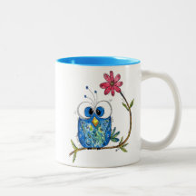 Chouette blanche mignonne