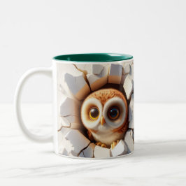 Tasse 2 Couleurs Chouette de bébé 3D Chouette de cacao chaud Animau
