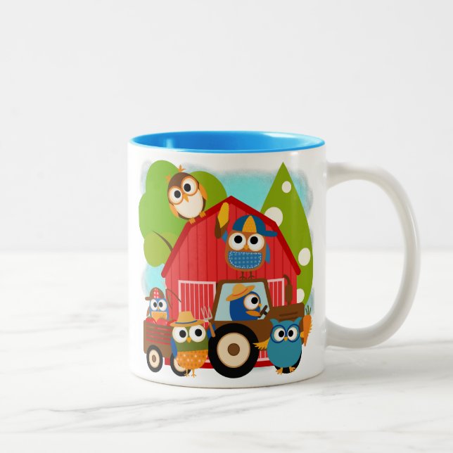Tasse 2 Couleurs Chouettes (Droit)