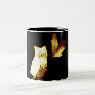 Tasse 2 Couleurs Chouettes amusantes qui brille