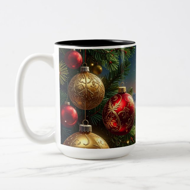 Tasse 2 Couleurs christmas ball (Gauche)