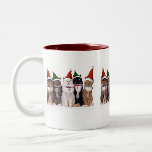 Tasse 2 Couleurs Christmas of cat -