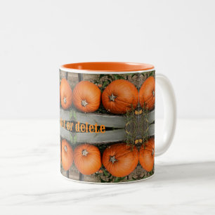 Tasse 2 Couleurs Chute Citrouille paire Abstraite personnalisée