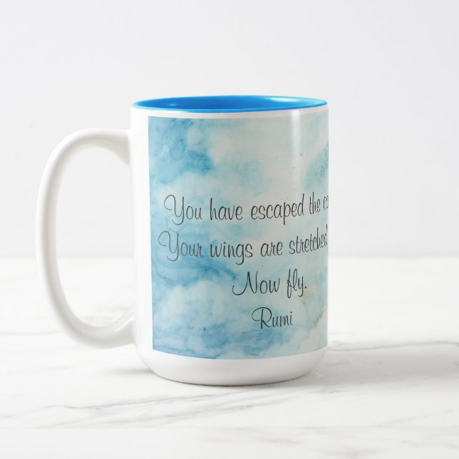 Tasse 2 Couleurs Ciel artistique de Rumi personnalisé (Gauche)