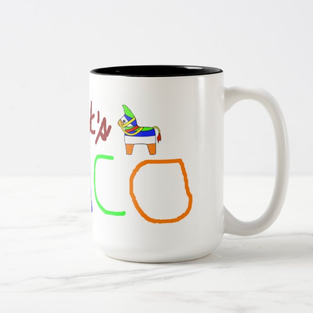 Tasse 2 Couleurs Cinco De Mayo Taza de Cafe (Droit)