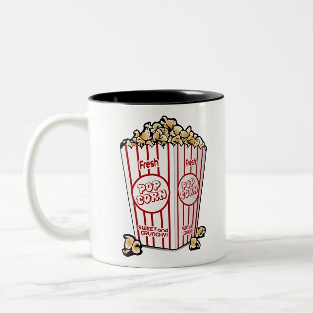 Tasse 2 Couleurs cinéma pop-corn (Gauche)