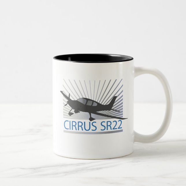 Tasse 2 Couleurs Cirrus SR22 (Droit)