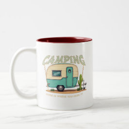 Tasse 2 Couleurs Citation Camper et Camping Vintage