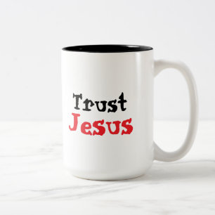 Tasse 2 Couleurs Citation chrétienne Confiance en Jésus