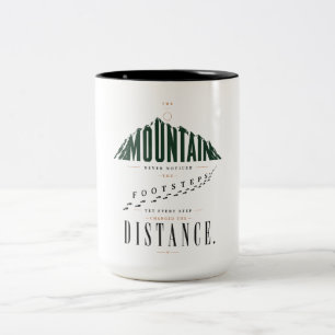 Tasse 2 Couleurs Citation de distance de pas de montagne