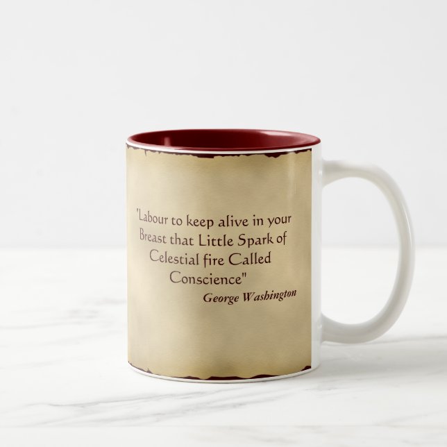 Tasse 2 Couleurs Citation de George Washington (Droit)