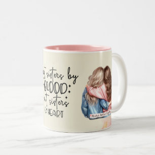 Tasse 2 Couleurs Citation de la meilleure amie rose mignonne