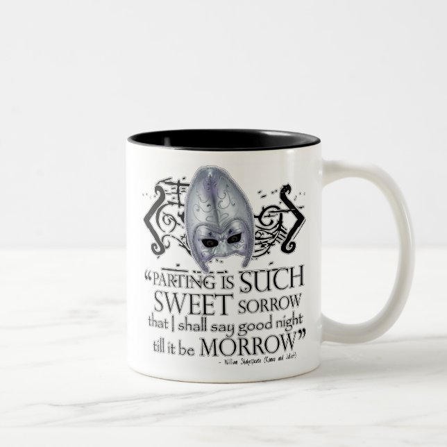 Tasse 2 Couleurs Citation de Romeo et de Juliet (Droit)