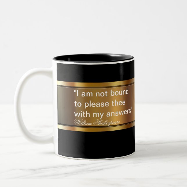 Tasse 2 Couleurs Citation de Shakespeare d'affaires (Gauche)