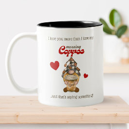 Tasse 2 Couleurs Citation Humour Cute Gnome Café Funny Valentines D