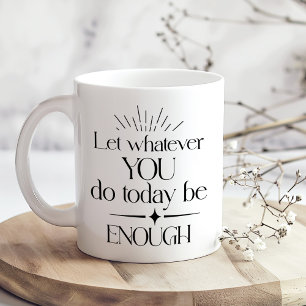 Tasse 2 Couleurs Citation Inspiration en noir et blanc