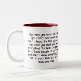 Tasse 2 Couleurs Citation Inspirationnelle amusante - Connaissez vo