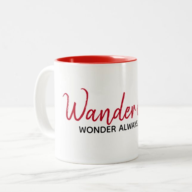 Tasse 2 Couleurs Citation Inspirationnelle En Blanc (Devant gauche)