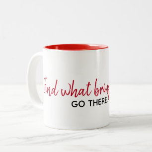Tasse 2 Couleurs Citation Inspirationnelle En Blanc