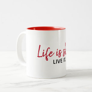 Tasse 2 Couleurs Citation Inspirationnelle En Blanc