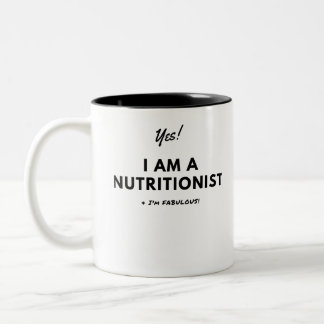 Tasse 2 Couleurs Citation noire et blanche de nutritionniste drôle