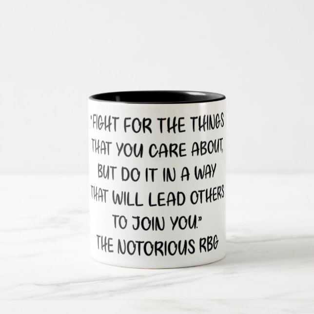 Tasse 2 Couleurs Citation notoire du RBG (Centre)