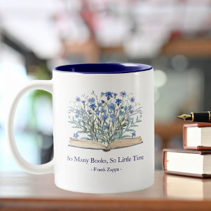 Tasse 2 Couleurs Citation personnalisée Fleurs bleues qui poussent 