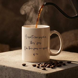 Tasse 2 Couleurs Citation Personnalisée pour l'Audace et l'Autonomi