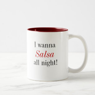 Tasse 2 Couleurs Citation Salsa Toute la Nuit