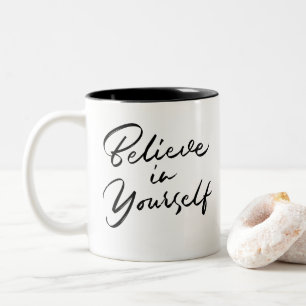 Tasse 2 Couleurs Citation typographique noire Musique motivationnel