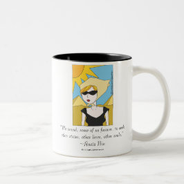 Tasse 2 Couleurs Citation voyage d'Anaïs Nin