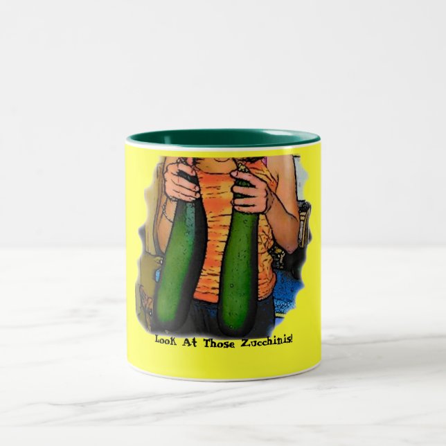 Tasse 2 Couleurs Citation Zucchini drôle Double Z (Centre)