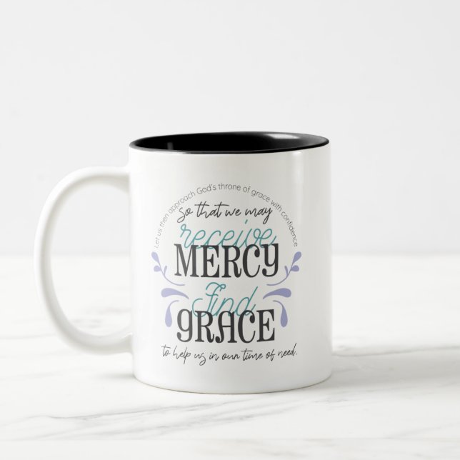 Tasse 2 Couleurs Citations en hébreu 4:16 (Gauche)