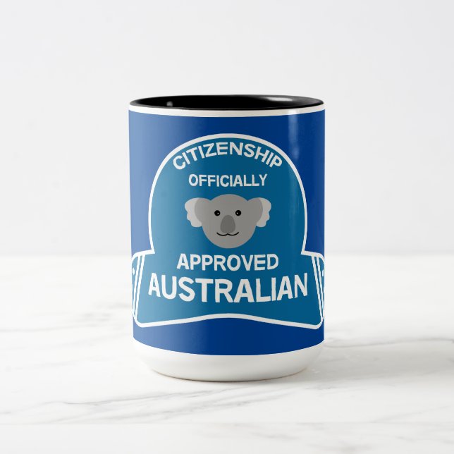Tasse 2 Couleurs Citoyenneté australienne | Aussie Citizen (Centre)