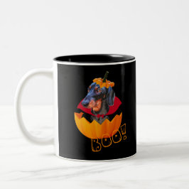 Tasse 2 Couleurs Citrouille de saucisse d'Halloween