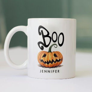 Tasse 2 Couleurs Citrouille éffrayant Boo Orange Black Halloween No