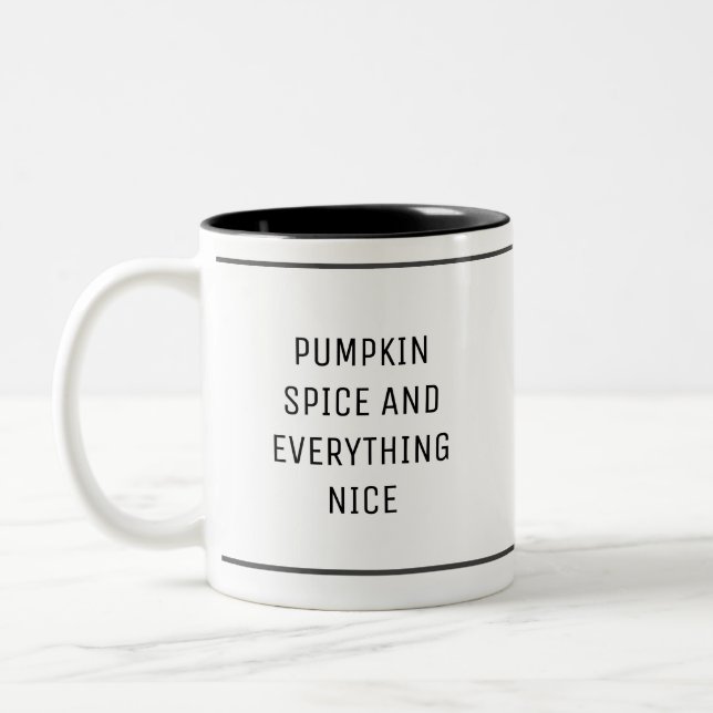 Tasse 2 Couleurs Citrouille Spice Simple Fall Citation (Gauche)