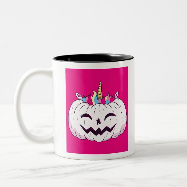 Tasse 2 Couleurs Citrouille Unicorn (Gauche)