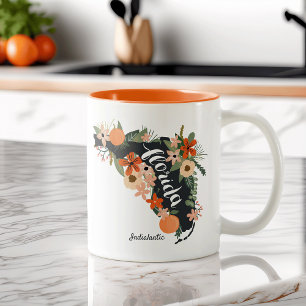 Tasse 2 Couleurs Citrus Florida State Silhouette & City Name