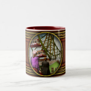 Tasse 2 Couleurs City - Chicago, IL - Le premier Ferris Wheel 1893
