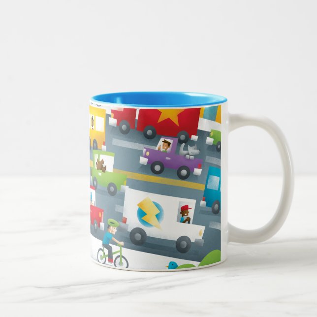 Tasse 2 Couleurs City Street (Droit)