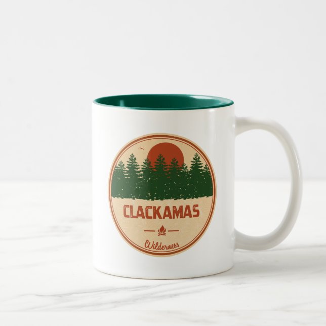 Tasse 2 Couleurs Clackamas Wilderness Oregon (Droit)
