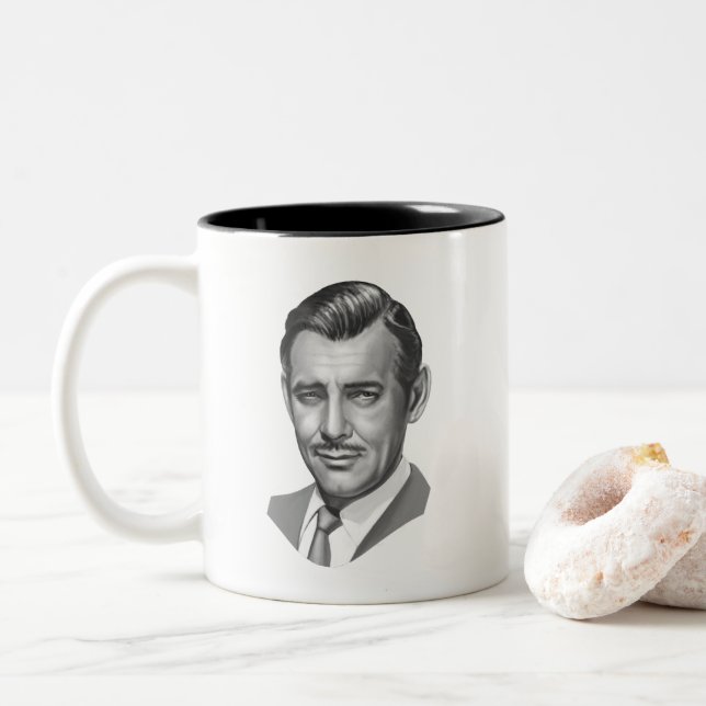Tasse 2 Couleurs Clark Gable (Avec donut)