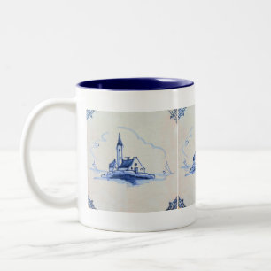 Tasse 2 Couleurs Classic Antiquaire Delft Bleu Carrelage - Église
