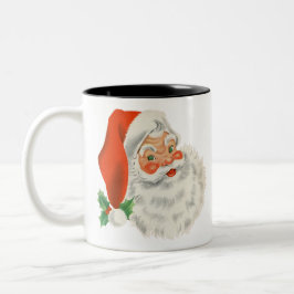 Tasse 2 Couleurs Classic Festive Retro Père Noël