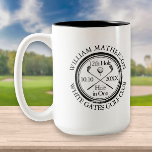 Tasse 2 Couleurs Classique de golf personnalisé Hole in One